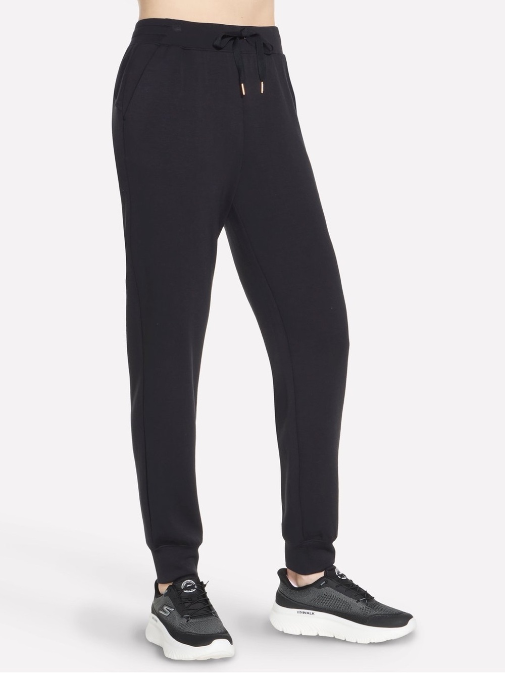 Skechers Black Cozy Soft Luxe Women's Slim Jogger Pants - Picture 2 of 7